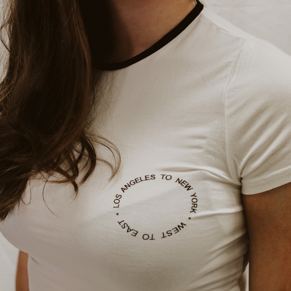 "LA TO NY" GRAPHIC TEE NWT